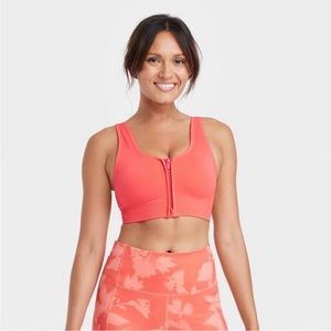 Women's Medium Support Seamless Zip
Front Sports Bra All in Motion Red
Flame XL